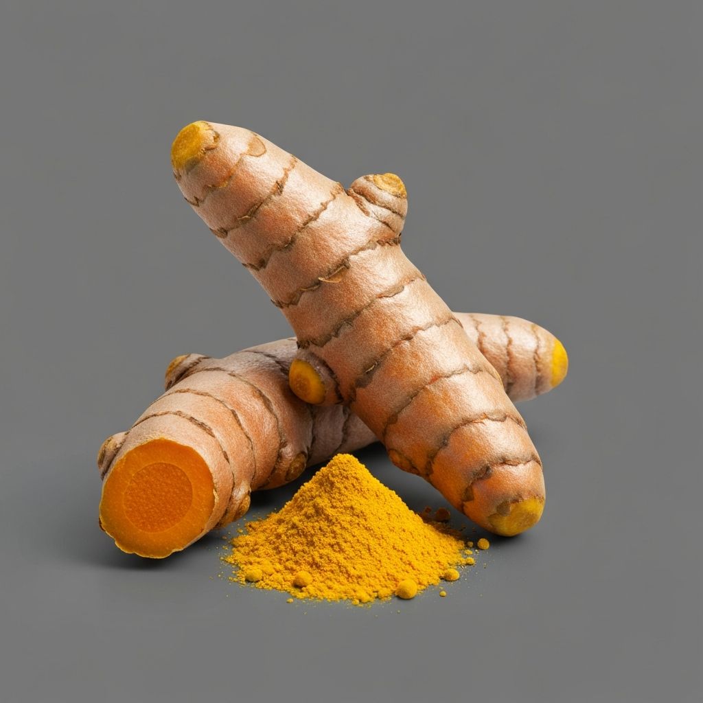 Turmeric root and powder